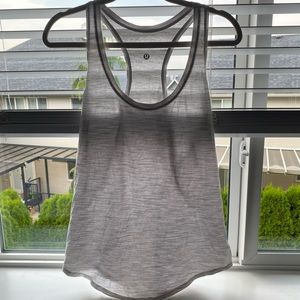 Women’s lululemon racerback grey tank top size 8